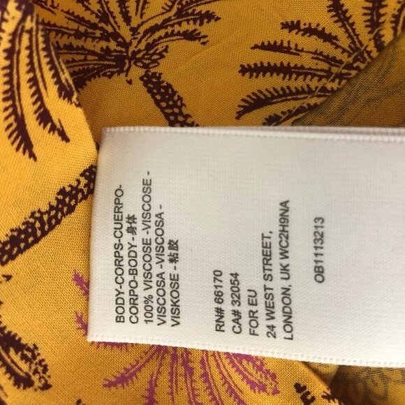 Urban Outfitters Hawaiian Crop Top Tropical Palm Print Small - Picture 12 of 12